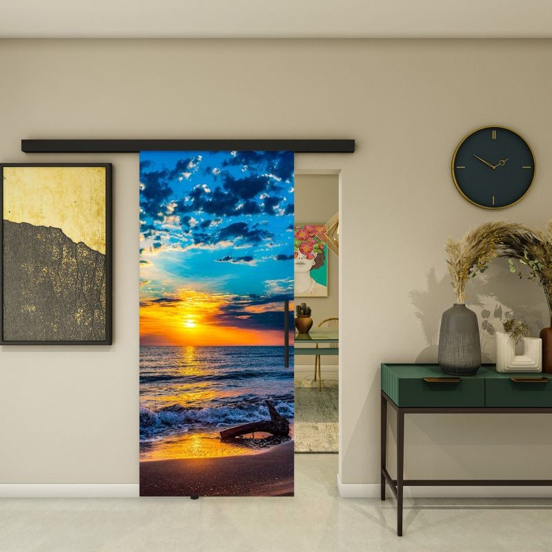 Glasschiebetür BLACK-LINE - Fotoprint Modell 146