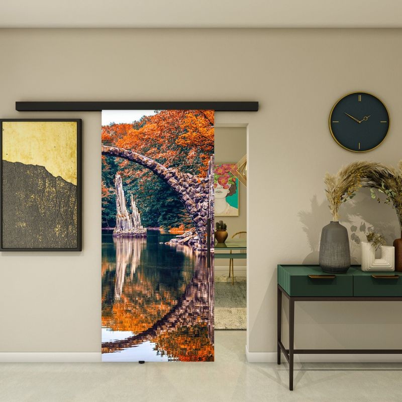Glasschiebetür BLACK-LINE - Fotoprint Modell 159