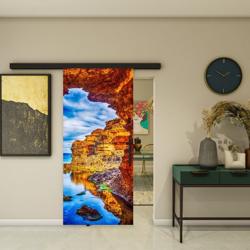 Glasschiebetür BLACK-LINE - Fotoprint Modell 172