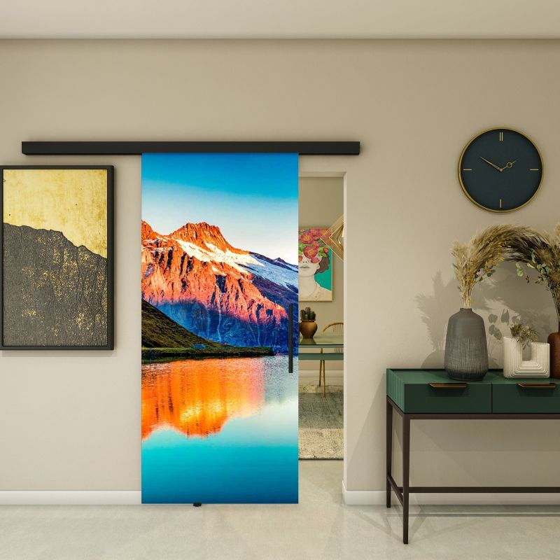 Glasschiebetür BLACK-LINE - Fotoprint Modell 179