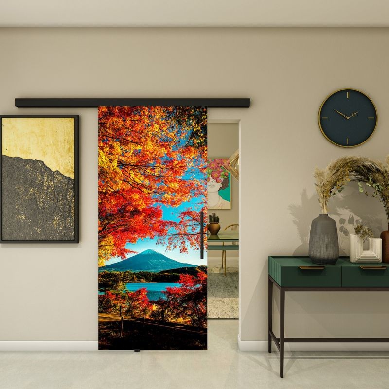 Glasschiebetür BLACK-LINE - Fotoprint Modell 181