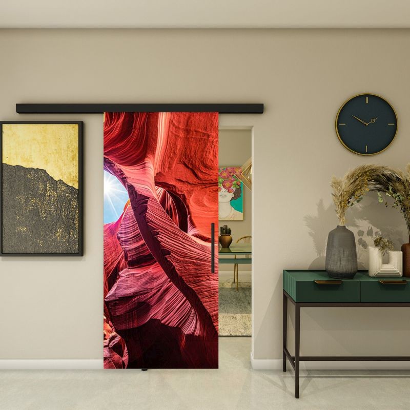 Glasschiebetür BLACK-LINE - Fotoprint Modell 186
