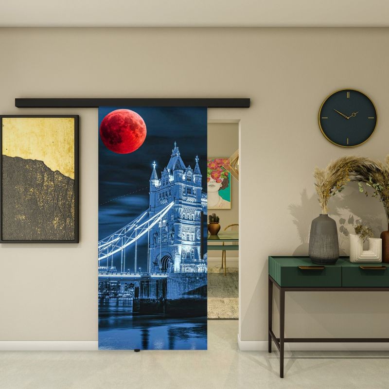 Glasschiebetür BLACK-LINE - Fotoprint Modell 206