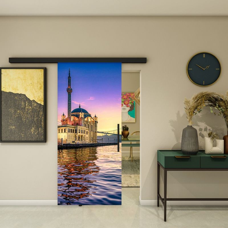 Glasschiebetür BLACK-LINE - Fotoprint Modell 209