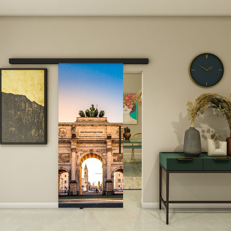 Glasschiebetür BLACK-LINE - Fotoprint Modell 212