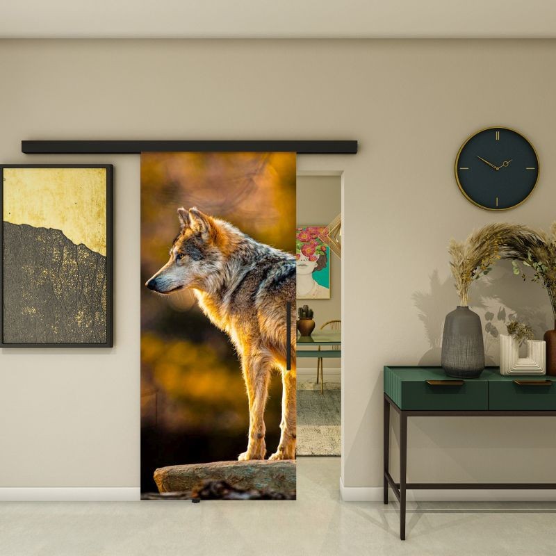 Glasschiebetür BLACK-LINE - Fotoprint Modell 228