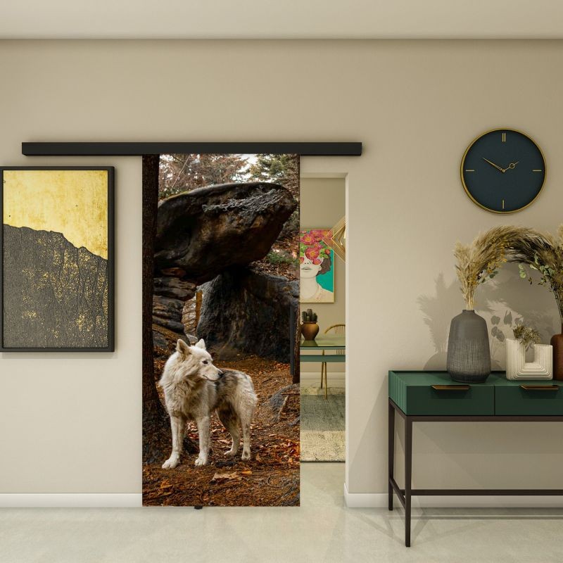 Glasschiebetür BLACK-LINE - Fotoprint Modell 239