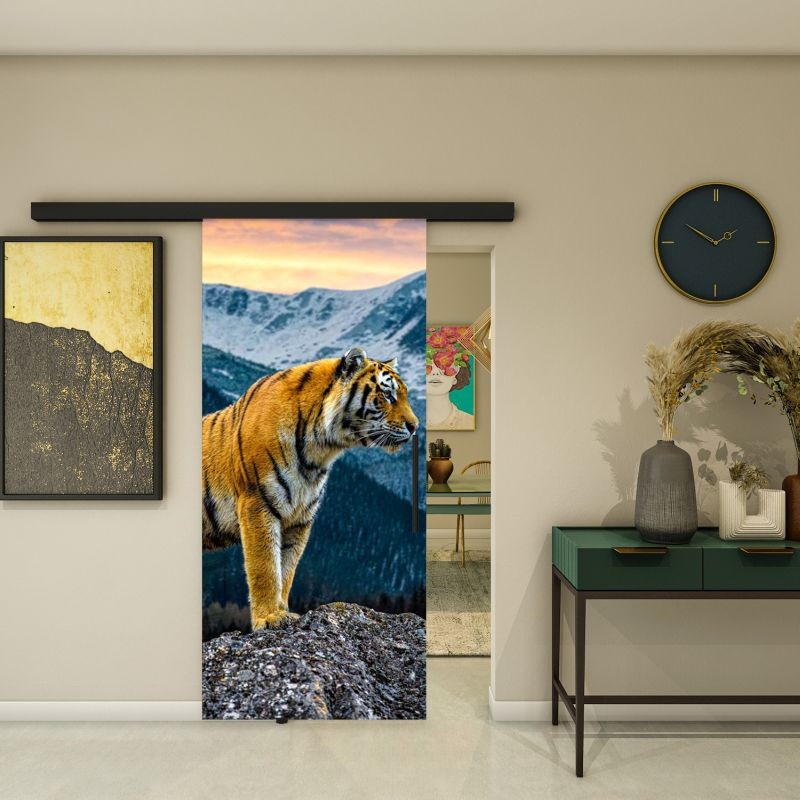 Glasschiebetür BLACK-LINE - Fotoprint Modell 244
