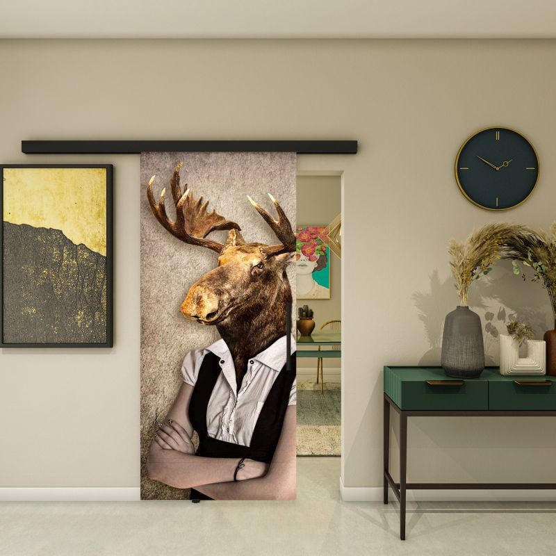 Glasschiebetür BLACK-LINE - Fotoprint Modell 251