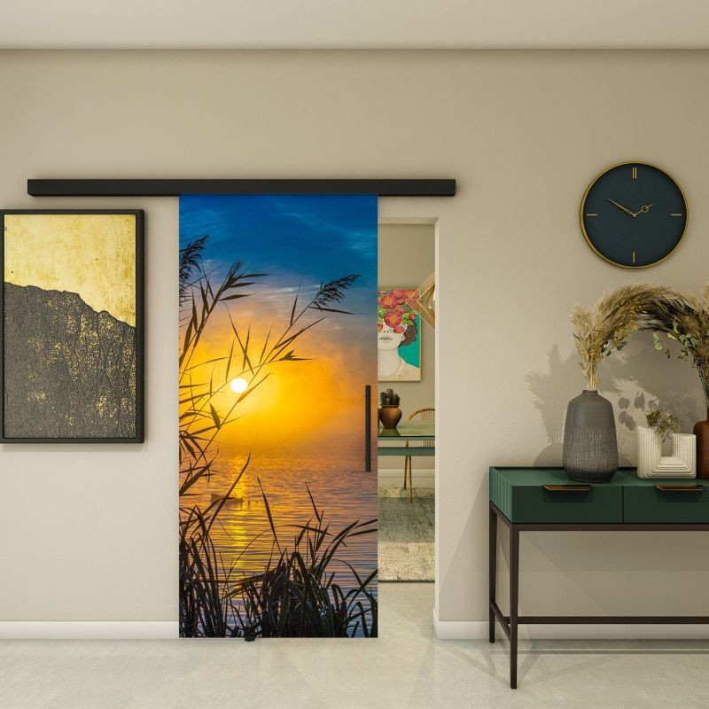 Glasschiebetür BLACK-LINE - Fotoprint Modell 283