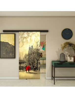 Glasschiebetür BLACK-LINE - Fotoprint Model 285