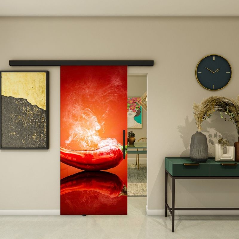 Glasschiebetür BLACK-LINE - Fotoprint Modell 286