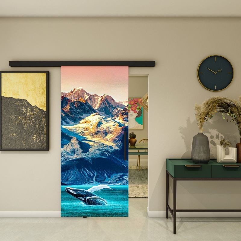 Glasschiebetür BLACK-LINE - Fotoprint Modell 290