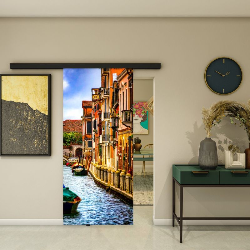 Glasschiebetür BLACK-LINE - Fotoprint Modell 297