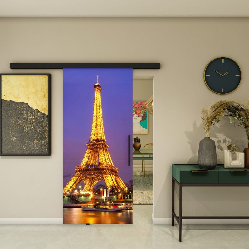 Glasschiebetür BLACK-LINE - Fotoprint Modell 298