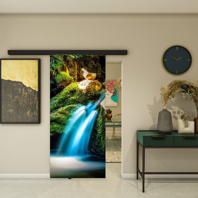 Glasschiebetür BLACK-LINE - Fotoprint Modell 311