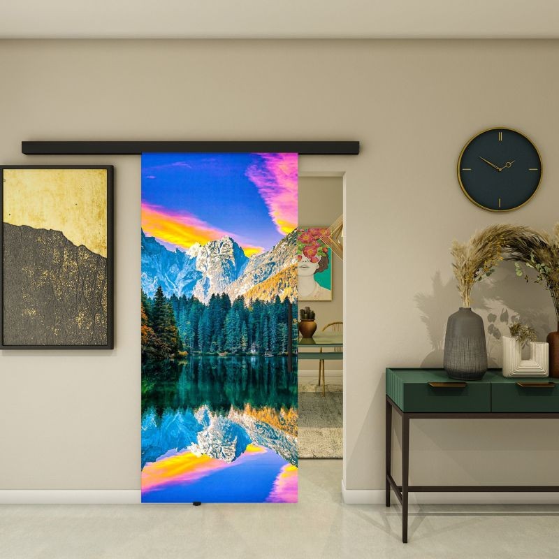 Glasschiebetür BLACK-LINE - Fotoprint Modell 321