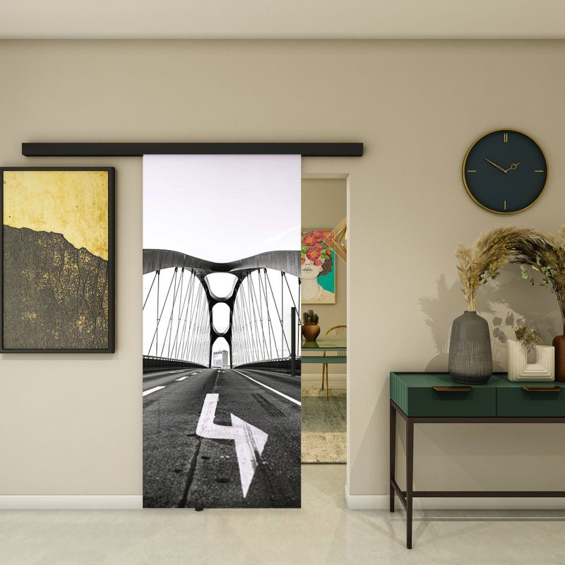 Glasschiebetür BLACK-LINE - Fotoprint Modell 330