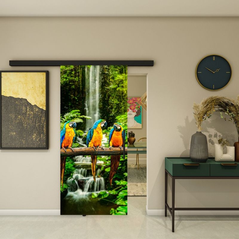 Glasschiebetür BLACK-LINE - Fotoprint Modell 338