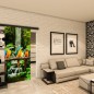 Glasschiebetür BLACK-LINE - Fotoprint Modell 338