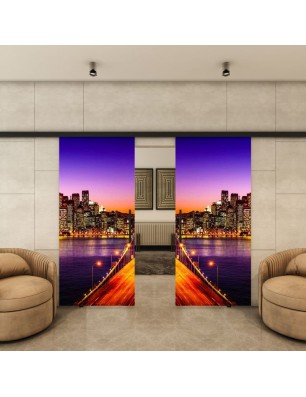 Glasschiebetür BLACK-LINE - Fotoprint Model 329