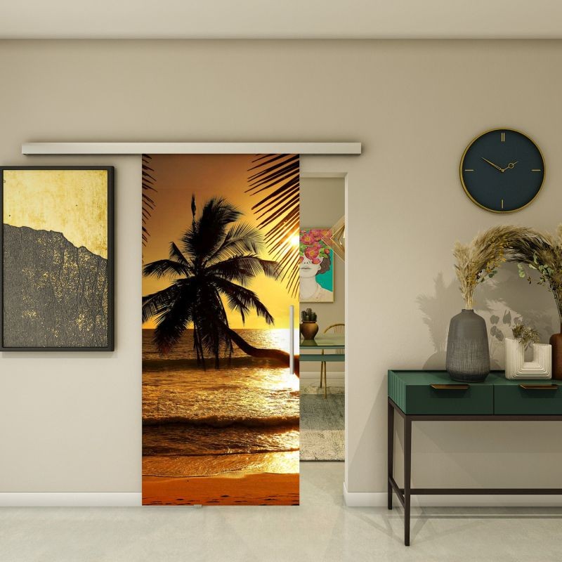 Glasschiebetür SLIM-LINE - Fotoprint Modell 136