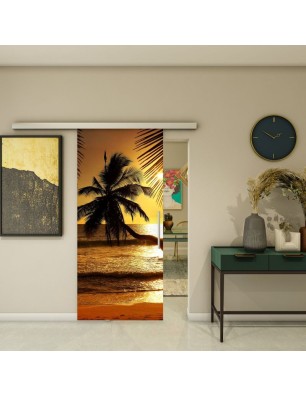 Glasschiebetür SLIM-LINE - Fotoprint Model 136