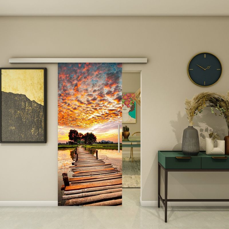 Glasschiebetür SLIM-LINE - Fotoprint Modell 155