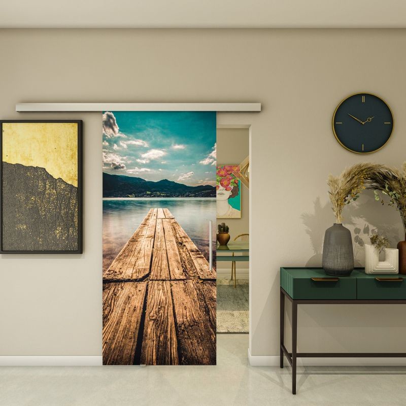 Glasschiebetür SLIM-LINE - Fotoprint Modell 182