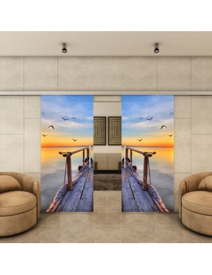 Glasschiebetür SLIM-LINE - Fotoprint Model 44