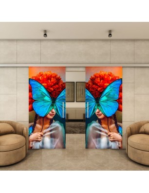 Glasschiebetür SLIM-LINE - Fotoprint Model 272