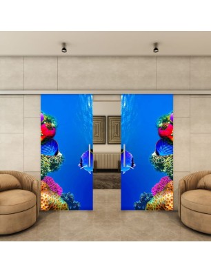 Glasschiebetür SLIM-LINE - Fotoprint Model 332