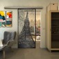 Glasschiebetür SLIM-LINE - Fineprint Modell 132 Schwarz auf Klarglas Glasschiebetür SLIM-LINE - Fineprint Modell 132 Schwarz auf Klarglas