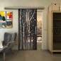 Glasschiebetür SLIM-LINE - Fineprint Modell 182 Schwarz auf Klarglas Glasschiebetür SLIM-LINE - Fineprint Modell 182 Schwarz auf Klarglas
