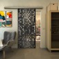 Glasschiebetür SLIM-LINE - Fineprint Modell 190 Schwarz auf Klarglas Glasschiebetür SLIM-LINE - Fineprint Modell 190 Schwarz auf Klarglas