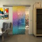 Glasschiebetür SLIM-LINE - Fineprint Modell 016 Verlauf auf Klarglas