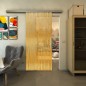 Glasschiebetür SLIM-LINE - Fineprint Modell 032 Gold auf Klarglas