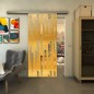 Glasschiebetür SLIM-LINE - Fineprint Modell 067 Gold auf Klarglas