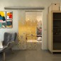 Glasschiebetür SLIM-LINE - Fineprint Modell 072 Gold auf Klarglas