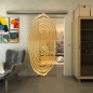 Glasschiebetür SLIM-LINE - Fineprint Modell 109 Gold auf Klarglas