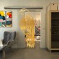 Glasschiebetür SLIM-LINE - Fineprint Modell 122 Gold auf Klarglas