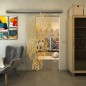 Glasschiebetür SLIM-LINE - Fineprint Modell 125 Gold auf Klarglas