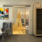 Glasschiebetür SLIM-LINE - Fineprint Modell 132 Gold auf Klarglas