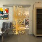 Glasschiebetür SLIM-LINE - Fineprint Modell 169 Gold auf Klarglas
