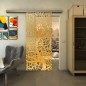 Glasschiebetür SLIM-LINE - Fineprint Modell 202 Gold auf Klarglas