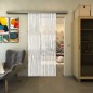 Glasschiebetür SLIM-LINE - Fineprint Modell 032 Weiss auf Klarglas