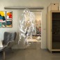 Glasschiebetür SLIM-LINE - Fineprint Modell 116 Weiss auf Klarglas Glasschiebetür SLIM-LINE - Fineprint Modell 116 Weiss auf Klarglas