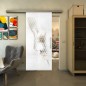 Glasschiebetür SLIM-LINE - Fineprint Modell 120 Weiss auf Klarglas Glasschiebetür SLIM-LINE - Fineprint Modell 120 Weiss auf Klarglas