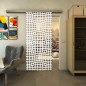 Glasschiebetür SLIM-LINE - Fineprint Modell 162 Weiss auf Klarglas