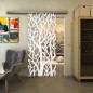Glasschiebetür SLIM-LINE - Fineprint Modell 167 Weiss auf Klarglas